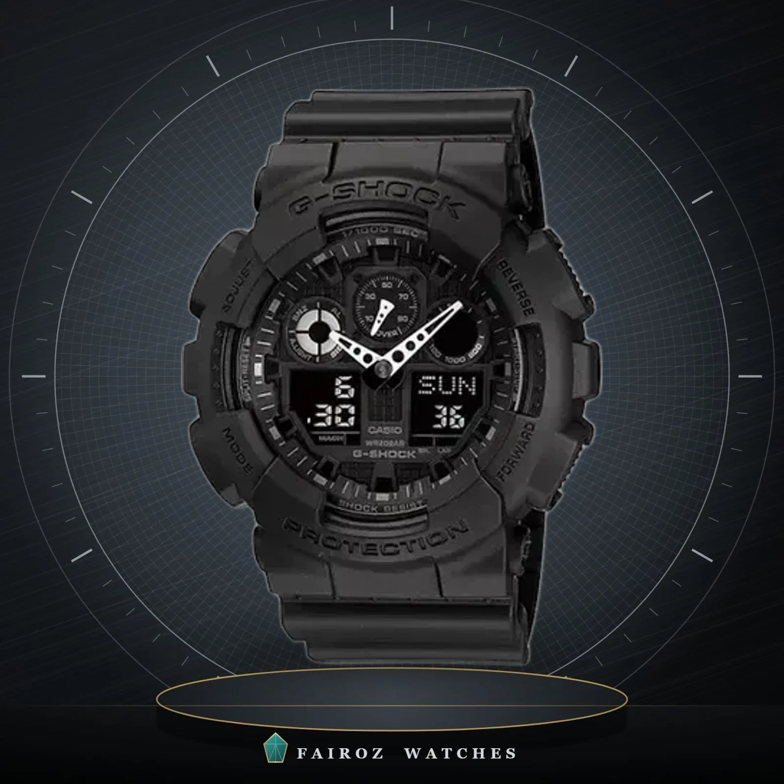 ساعة جي شوك GA-100-1A2DR رجالية